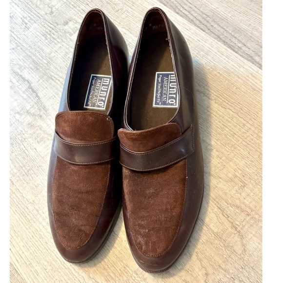 Women’s Munro Dark Brown Leather Slip-On Loafers- Size 10 - Picture 1 of 10